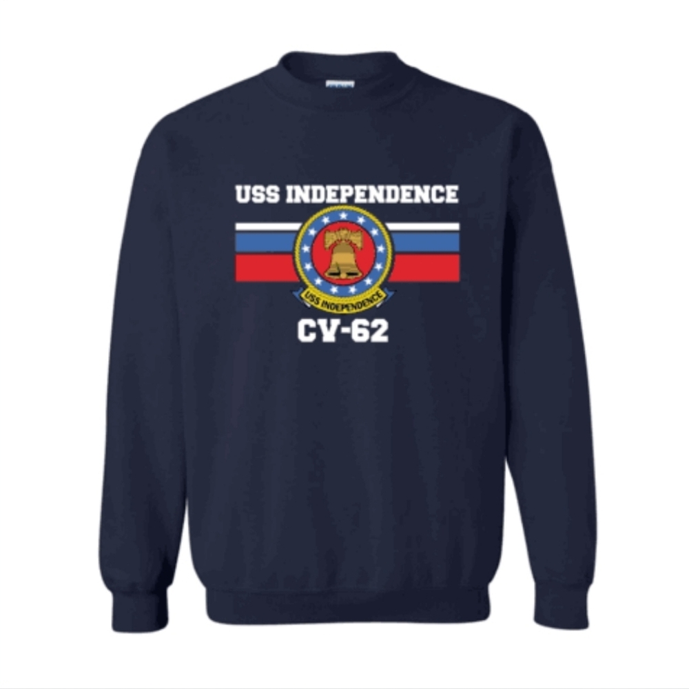 USS Independence CV62 Navy Military Sweatshirt Vintage Inspired Patriotic Marine
